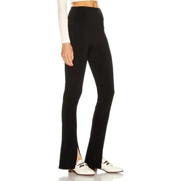 Norma Kamali Spat Flare Split Legging Pants Black XS - Picture 2 of 12